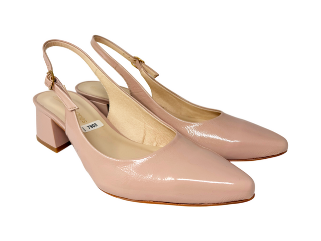 7903 - Charol Nude Arrugado